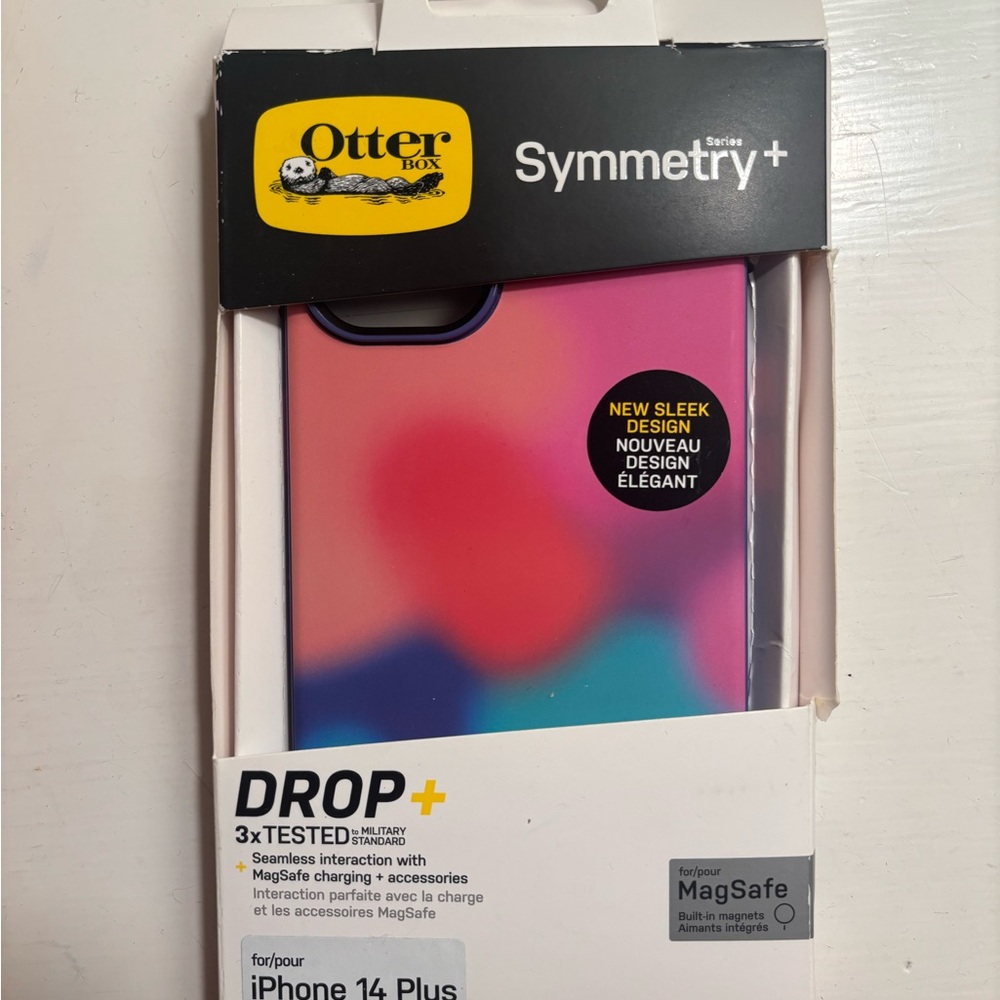 OtterBox Symmetry Series+ iPhone 14 Plus Case - Pink and Blue